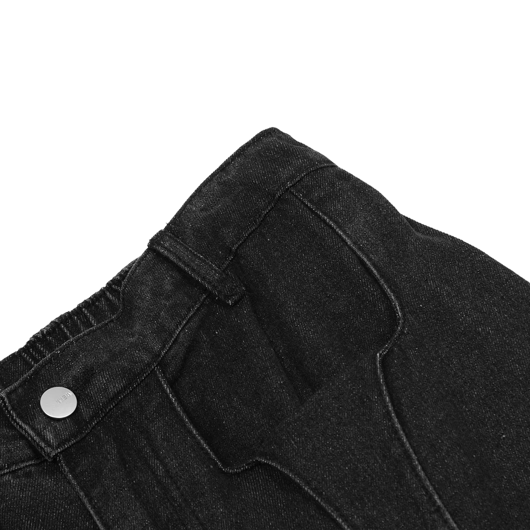 'Raven' Layered Black Denim Jeans