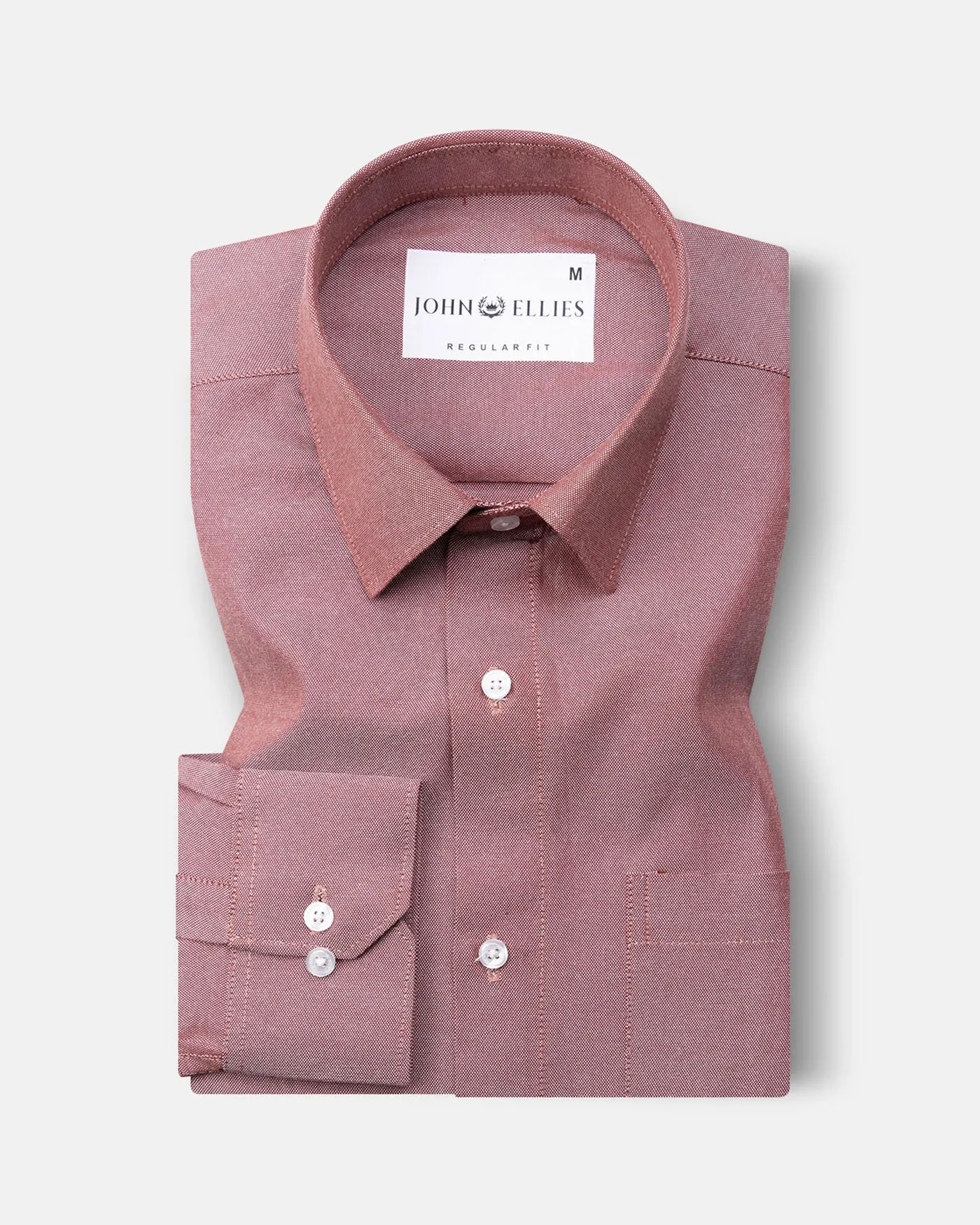 Renato Privilege Nutmeg Maroon Plain Oxford Cotton Shirt